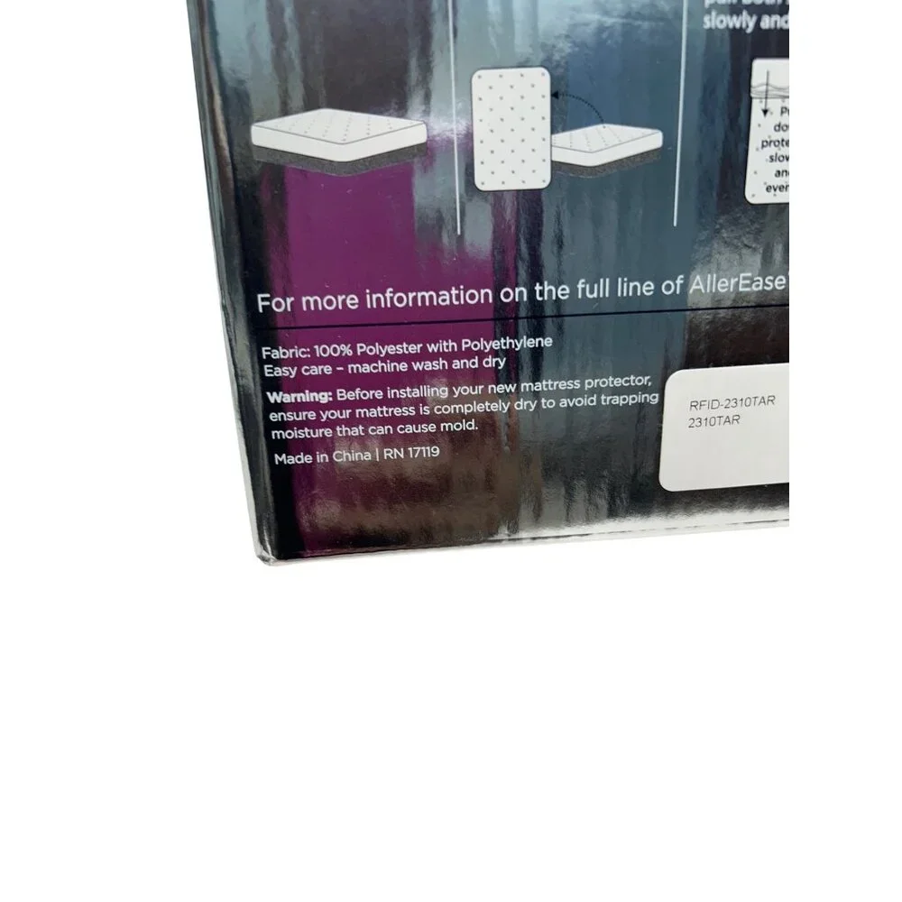 Allerease Twin Size Waterproof Zippered Mattress Protector Purely Clean Pro - Picture 5 of 7